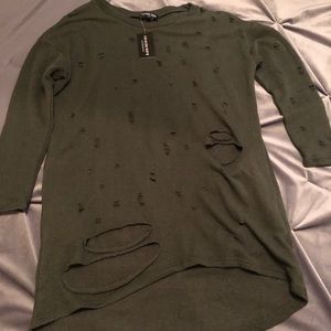 Green dress from Fashion Nova